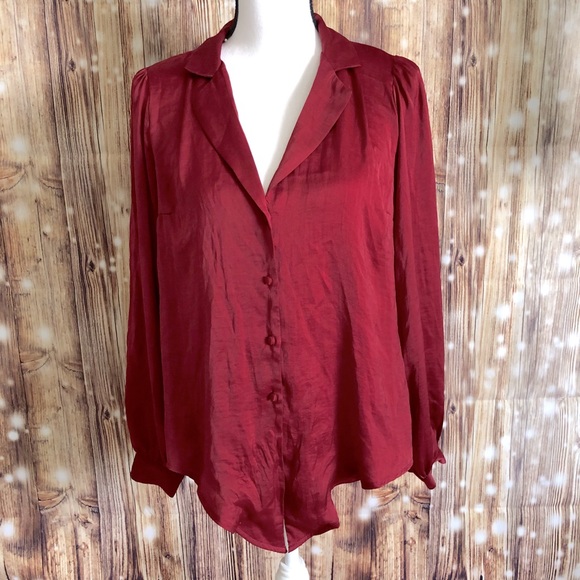 ALL IN FAVOR MAROON BUTTON DOWN - Picture 2 of 7